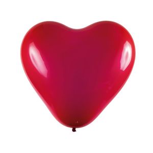 Balão Coração Vermelho Rubi 6 Polegadas - 50 Unidades