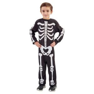 Fantasia Esqueleto Infantil Halloween Tamanho G