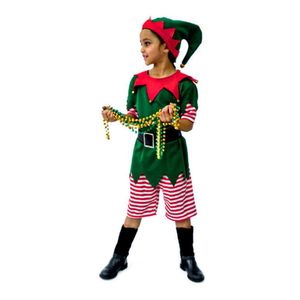 Fantasia De Duende Infantil Masculino Curta Com Gorro Tamanho Gg