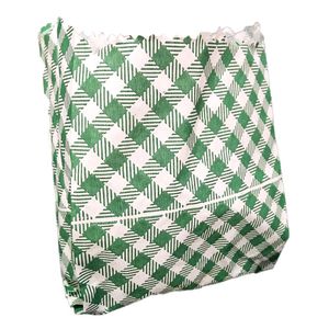 Saquinho De Papel Xadrez Verde Escuro 10,5cm X 14cm - 50 Un