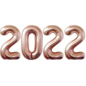 Balões Metalizados 2022 Rose Gold - 40cm