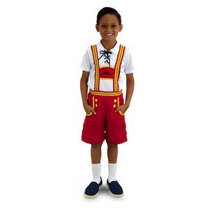 Fantasia Alemã Clássica Infantil Com Camiseta E Suspensório Tamanho M