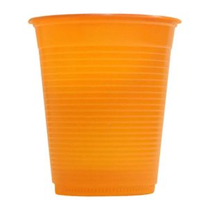 Copo Descartável Laranja De Festa - 200ml - 50 Unidades