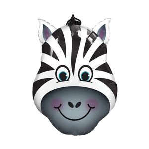 Balão Metalizado Cabeça De Zebra - 17 Polegadas