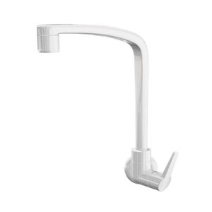 Torneira Para Cozinha De Parede Bica Móvel Flatt Branco 1168 F71
