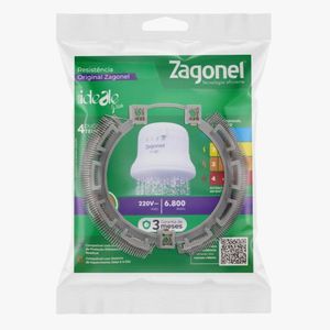 Resistência Zagonel Ducha Ideale Plus E Fluir 4t 220v~6800w