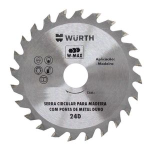 Disco De Serra Para Madeira W-max Wurth 7.1/4(185mm) 24 Dentes