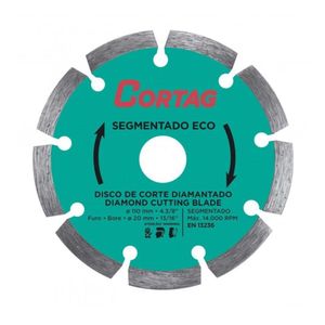 Disco De Corte Diamantado Cortag 110mm Segmentado Seco