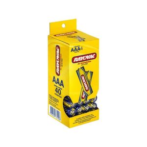 Pilha Rayovac Amarelinhas Aaa Palito Com 40 Unidades 1,5v