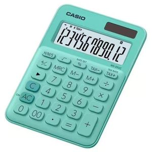 Calculadora De Mesa Casio Ms20uc 12 Dígitos Verde