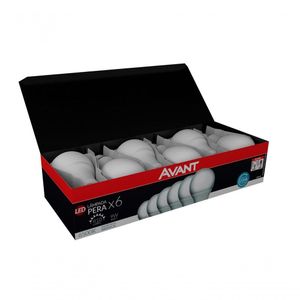 Kit 6 Lâmpadas Led Bulbo A60 Avant - 9w - 6500k Luz Branca