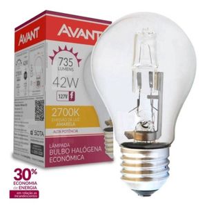 Lâmpada Halógena A55 Avant 127v - 70w - 2700k Luz Amarela