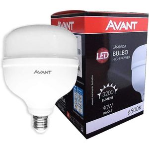Lâmpada Bulbo Led Alta Potência Avant - 40w - 6500k Luz Branca