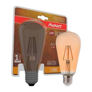 Lâmpada Led Pera E27 Retro Bivolt 4w Avant