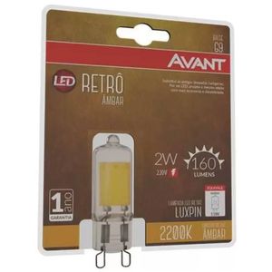 Lâmpada Led Retrô Luxpin G9 Avant 2w~220v - 2200k Luz âmbar