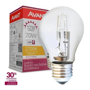 Lâmpada Halógena A55 Avant 220v - 70w - 2700k Luz Branca