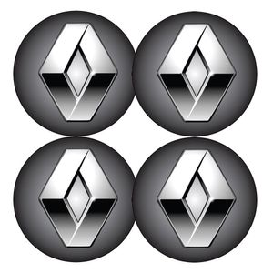 Jogo Bottom- Emblema Para Calota Renault 51mm Degrade 4...