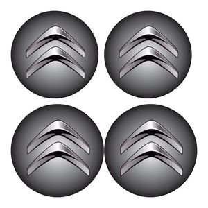 Jogo Bottom- Emblema Para Calota Citroen 48mm Degrade 4...