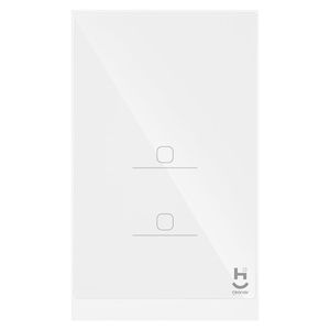 Interruptor Inteligente 2 Teclas Conexão Zigbee Compatível Com Assistente De Voz Ios E Android Branco - Geonav