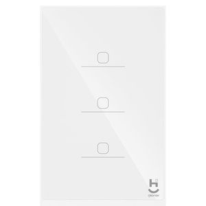 Interruptor Inteligente 3 Teclas Conexão Zigbee Compatível Com Assistente De Voz Ios E Android Branco - Geonav