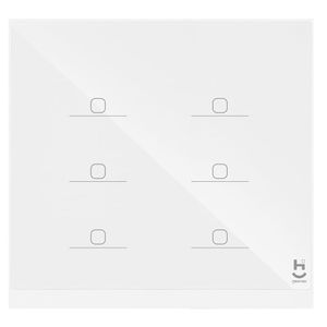Interruptor Inteligente 6 Teclas Conexão Zigbee Compatível Com Assistente De Voz Ios E Android Branco - Geonav
