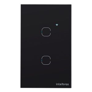 Interruptor Smart Touch Wi-fi Izy Com 2 Teclas Preto - Intelbras - Ews 1002