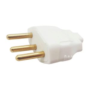 Plugue Macho 2p+t 10a Alumbra - Branco