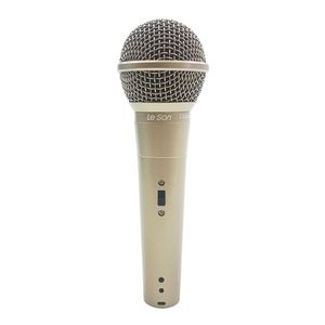 Microfone Com Fio Profissional Ls58 Champanhe, Acompanha...
