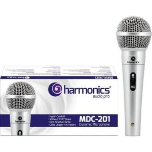 Microfone Harmonics Mdc201 Dinâmico Supercardióide Prata