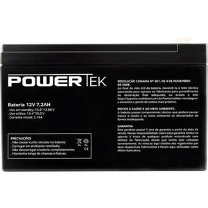 Bateria Selada 12v 7,2ah En014 Powertek