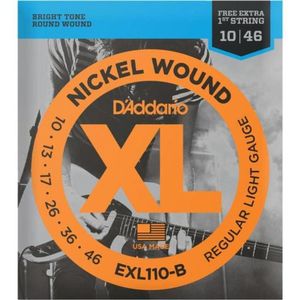 Encordoamento Para Guitarra .010-.046 Xl Nickel Exl110-b D