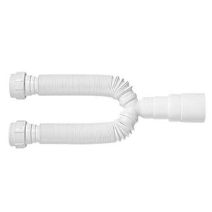 Sifão Tubo Extensivo Duplo Universal Blukit - Branco