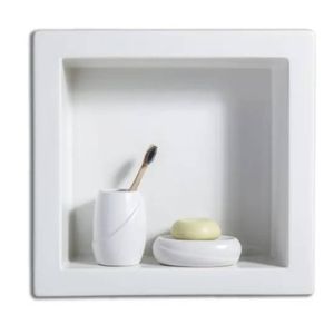 Nicho Banheiro Quadrado Sintético 37x35 Branco Irmãos Corso