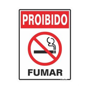 Placa De Sinalização Acesso 15x20cm Proibido Fumar