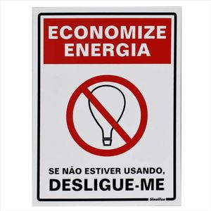 Placa De Sinalização Acesso 15x20cm Economize água