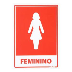 Placa De Sinalização Sinalize 15x20cm - Sanitário Feminino