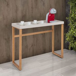 Aparador Cantinho Do Café Slim Com Bandeja Off White