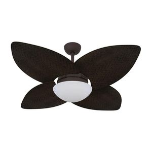 Ventilador De Teto Kovalski Marrom Texturizado 4 Pás Palmae Tabaco 110V