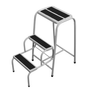 Banqueta Escada útil Forte Utilaço 03 Degraus Branco
