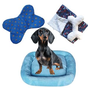 Kit Cama Pet Bigata G Luxo Com Comedouro Osso E Mantinha Azul Claro