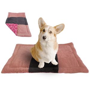 Tapete Pet 68x48 Dupla Face De Algodão E Mantinha Rosa E Cinza