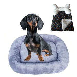 Cama Bigata G Tecido Soft Com Osso E Mantinha Kit 3 Peças Cinza