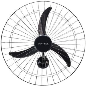 Ventilador Osc Parede Comercial 60cm 3 Pás - Bivolt - Preto