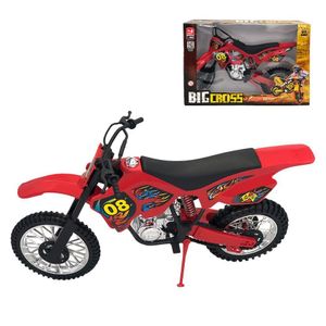 Moto De Motocross De Brinquedo Com Apoio - Vermelho