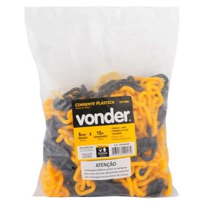 Corrente Plástica Vonder Amarela E Preta 6mm X 10m