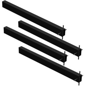 4 Suportes Pia Chumbar Bancada Mesa 60 Cm - Preto