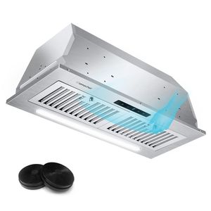 Coifa Embutida Amzchef 30 900 Cfm Com Controle De Gestos E 9 Velocidades