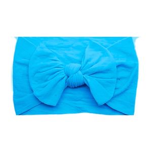 Laços De Cabelo Infantil Menina Turbantes De Bebê Fixa Grossa Azul Mineral