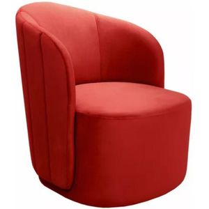 Poltrona Decorativa Stela Suede Vermelho
