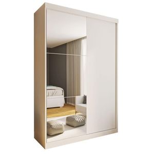 Guarda Roupa 2 Portas De Correr Com Espelho 2 Gavetas Cléo Minastex Branco